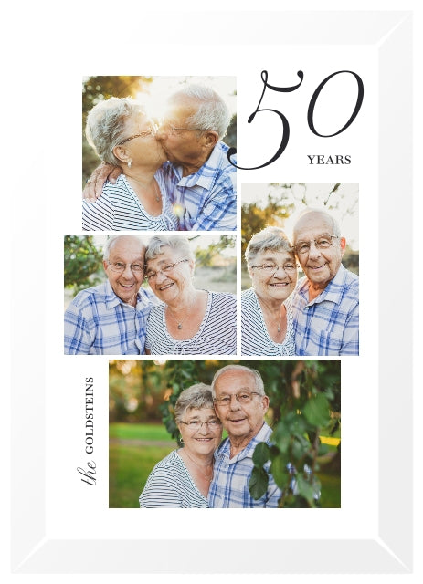 Elegant Anniversary Glass Photo Prints
